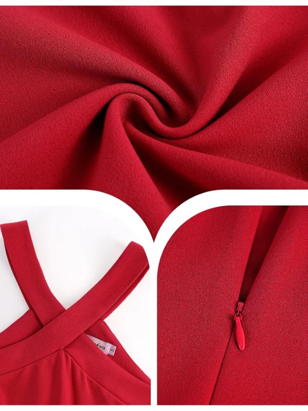 Women's Red Comfort Formal Wedding Guest Hi-Lo Prom Evening Party Maxi Dresses - Picture 6 of 6